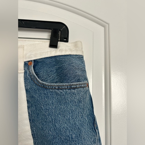 Levi's Premium Women's Two Tone Wedgie Denim Shorts size 30 90s retro denim - Picture 8 of 14